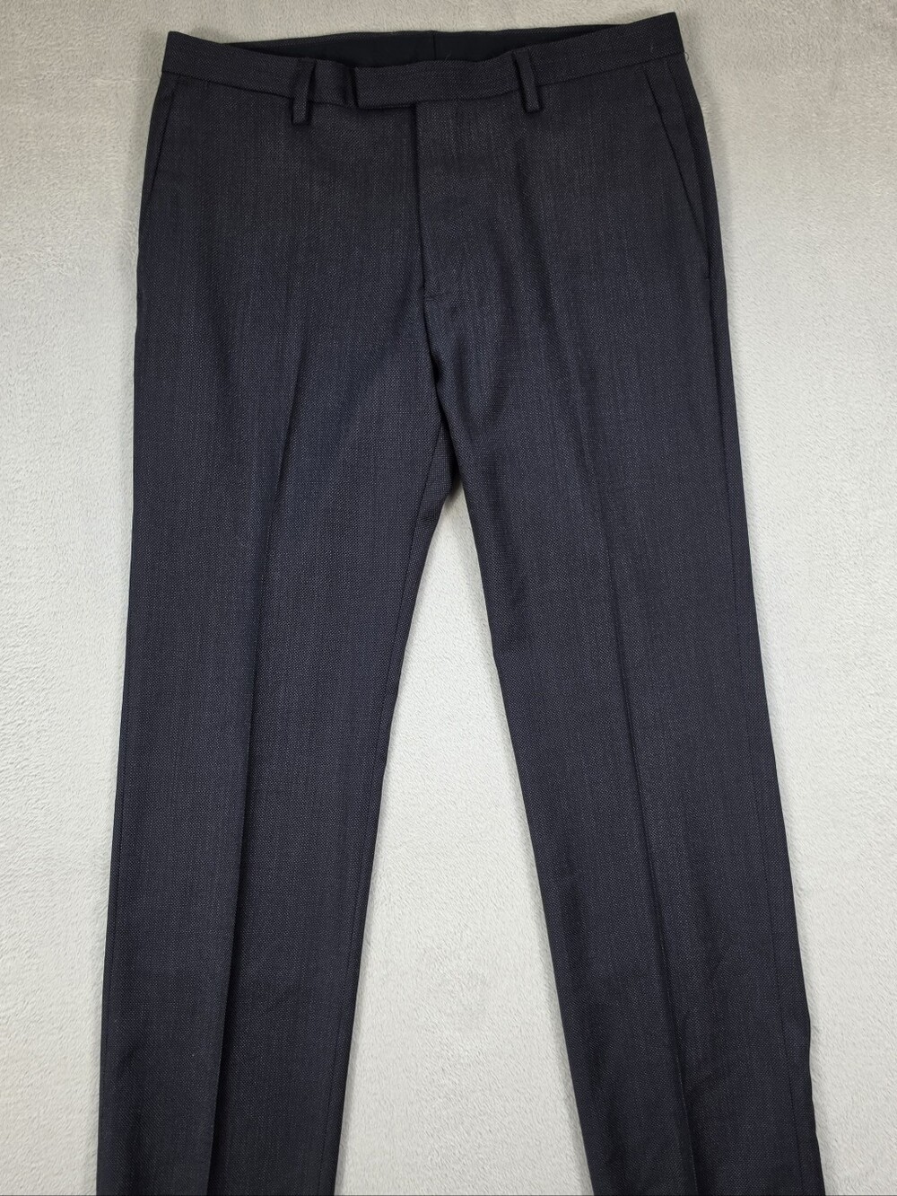 Banana Republic Modern Slim Fit Wool Dress Pants Men 32x32 Dark Blue Italy Fabri